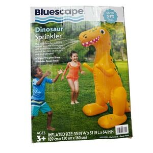 Bluescape Dinosaur Sprinkler Kids Unisex One Size Orange New Over 5ft Tall T-Rex